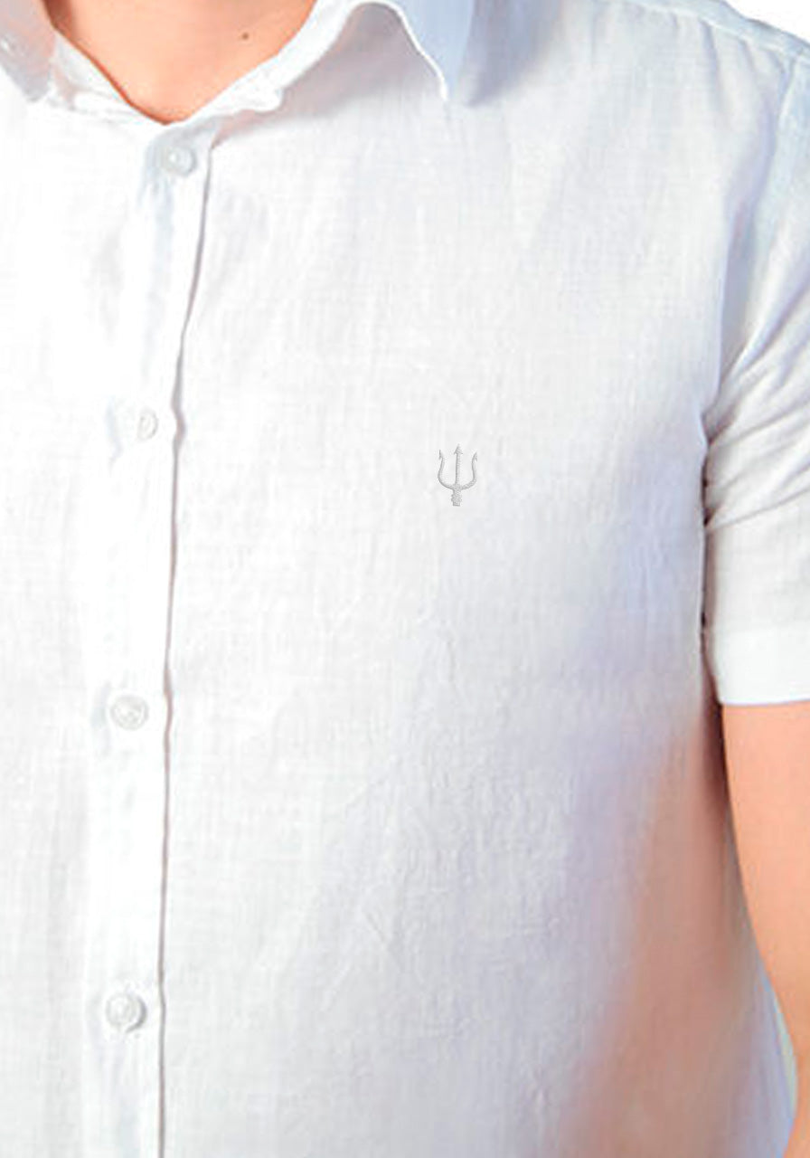 Camisa Linho Manga Curta